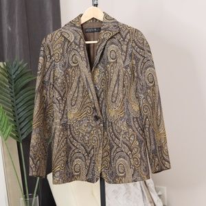 Vintage Lafayette 148 New York Paisley Blazer